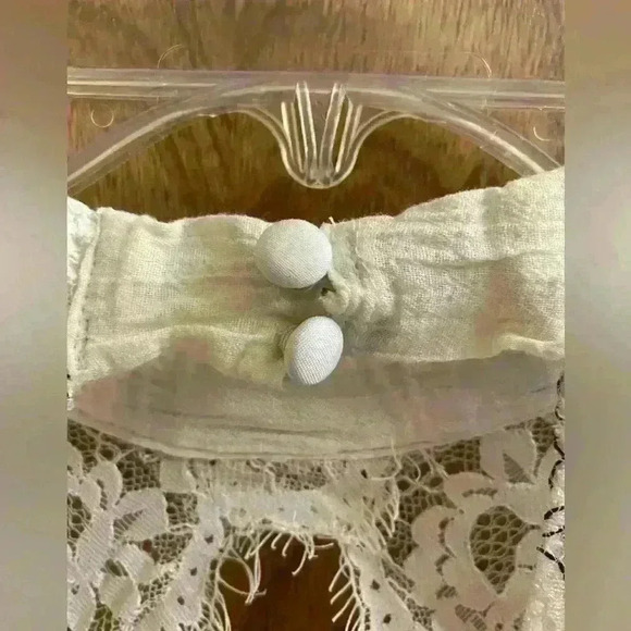 Free People Secret Origins Pieced Lace Choker Neck Tunic Dress White Size S - Picture 10 of 15